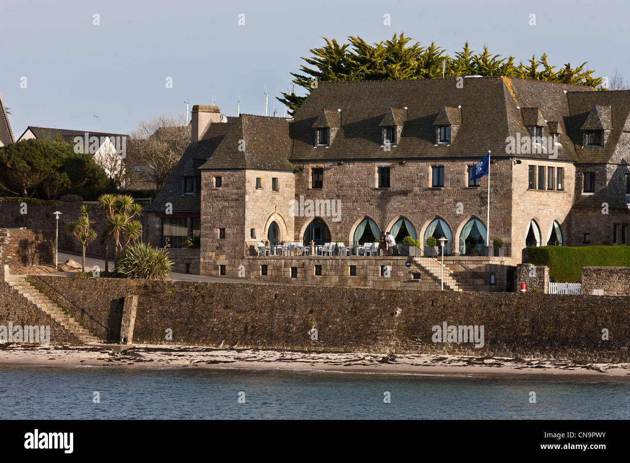 France, Finistere, Roscoff, Brittany Hotel, Stock Photo