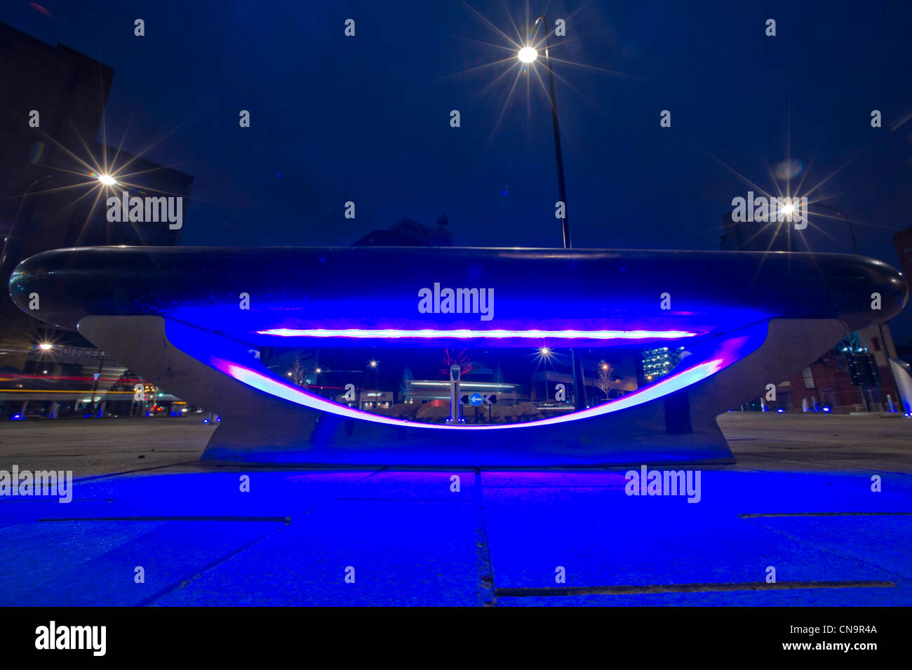 Furnival Square Sheffield City Centre at night Stock Photo - Alamy