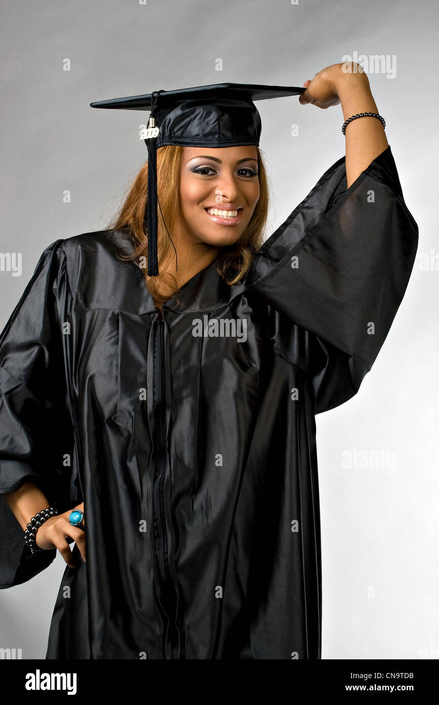 Graduation cap gown isolated hi-res stock photography and images - Alamy