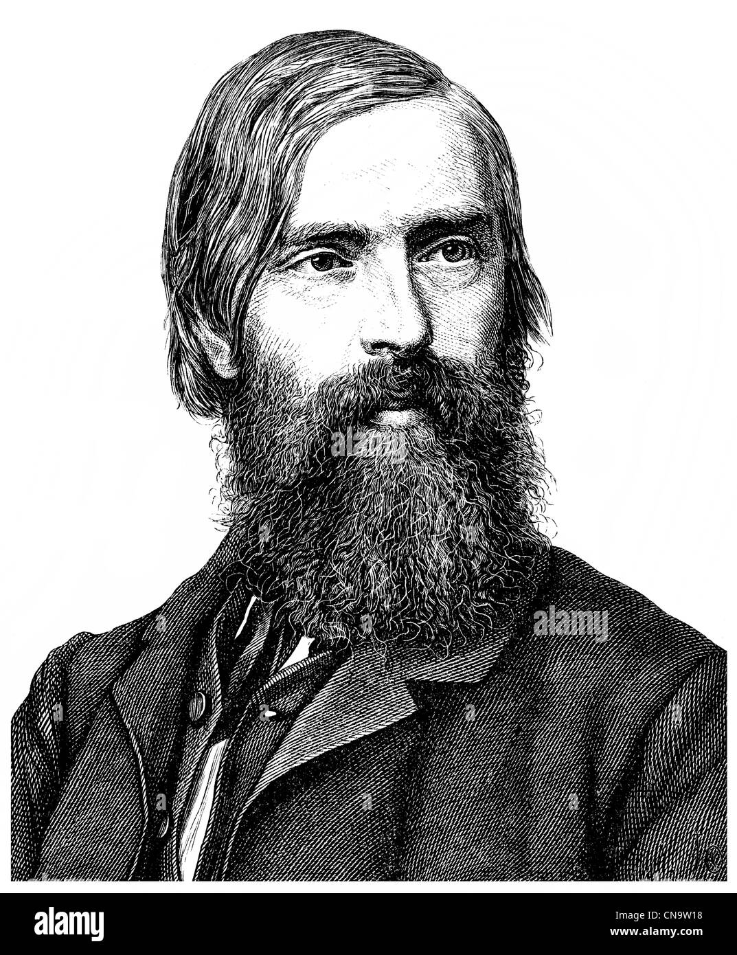 Friedrich Wilhelm Ernst Albrecht von Graefe, 1828 - 1870, a Royal Prussian Privy doctor and professor of ophthalmology Stock Photo
