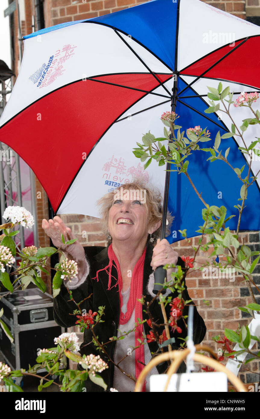 TV celebrity Gardener Carol Klein at Garden Party Gloucester Quays Stock Photo