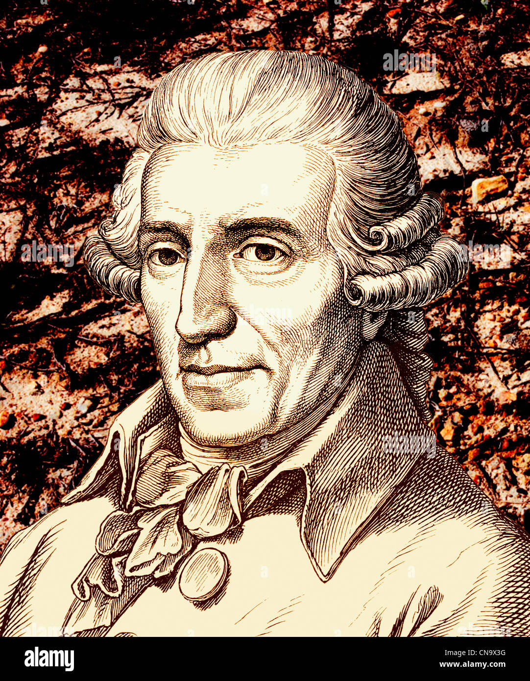 Franz Joseph Haydn, 1732 - 1809, an Austrian composer and leading representative of the Viennese Classical Stock Photo