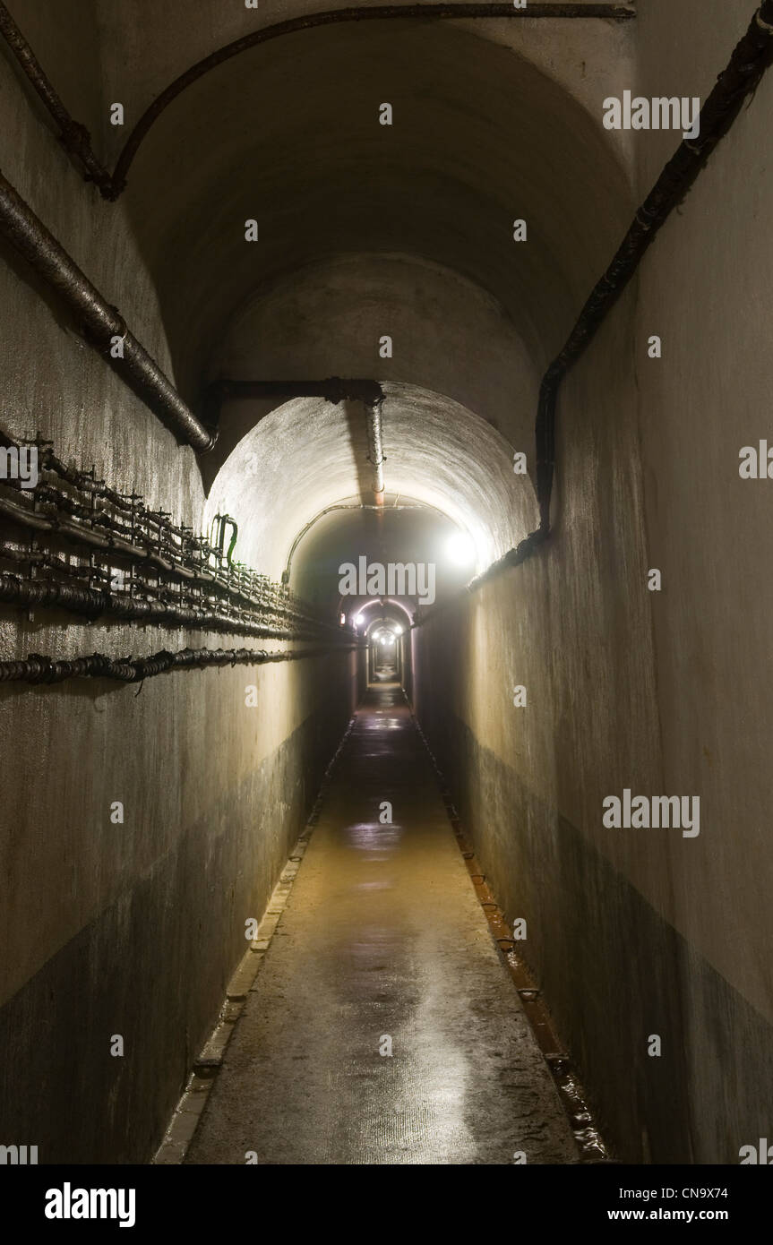 France, Ardennes, Villy la Ferte, fort of the Maginot line, underground Stock Photo