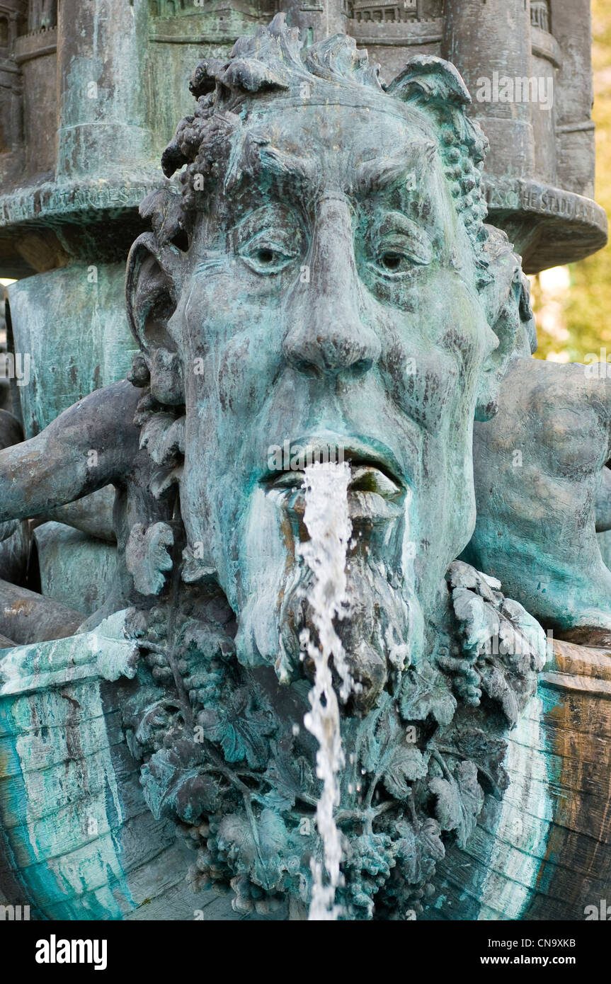 Germany, Rhineland Palatinate, Coblence, fountain Stock Photo