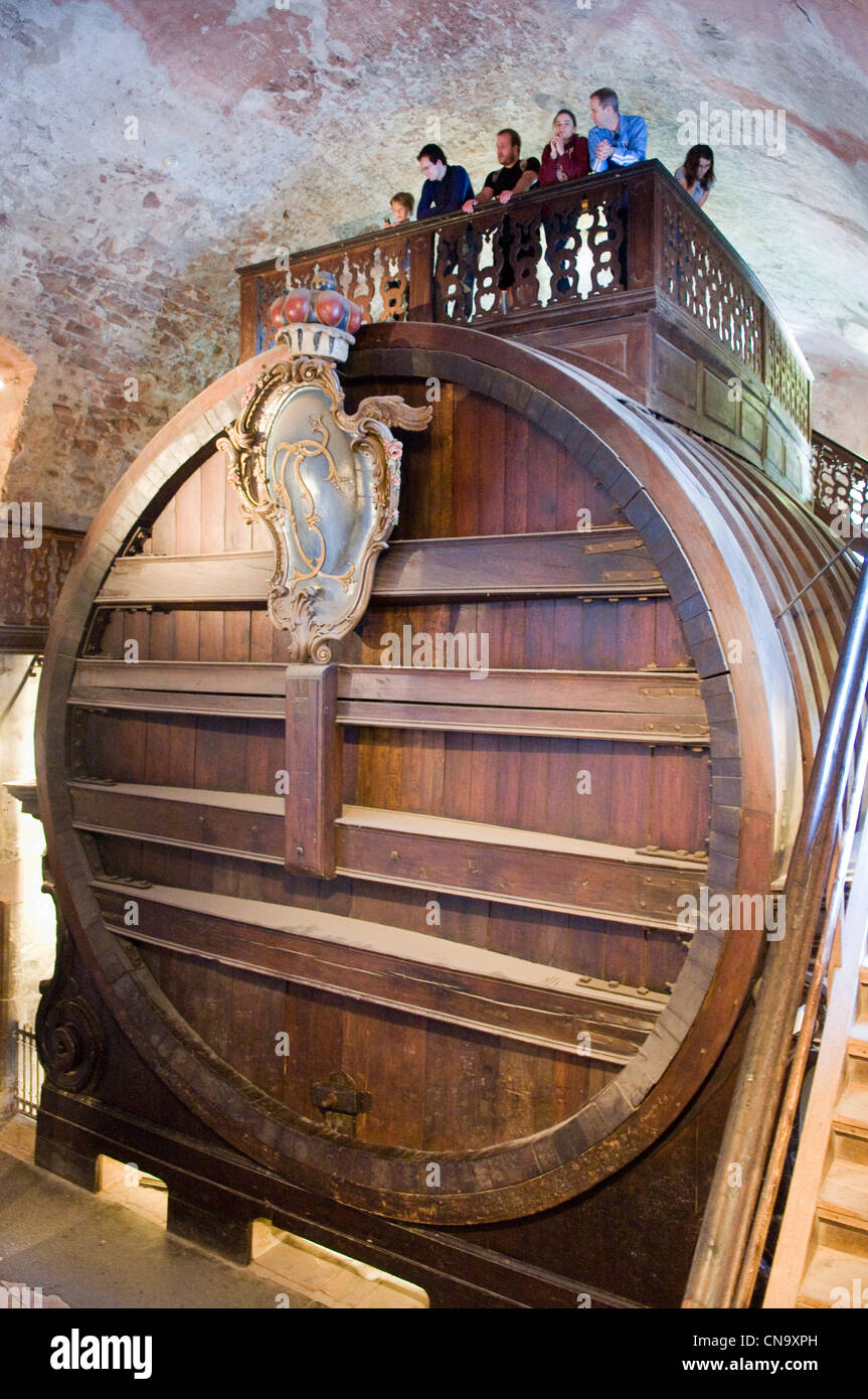Germany, Bade Wurtemberg, Heidelberg, big barrel of the castle Stock Photo