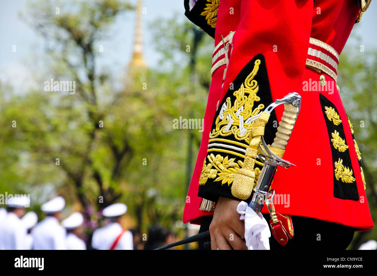 Thai king's royal bodyguard Stock Photo Alamy