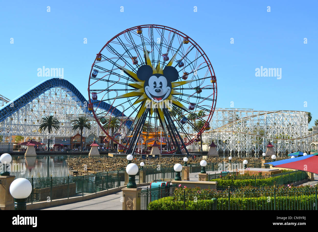 Paradise Pier at Disneyland. Stock Photo