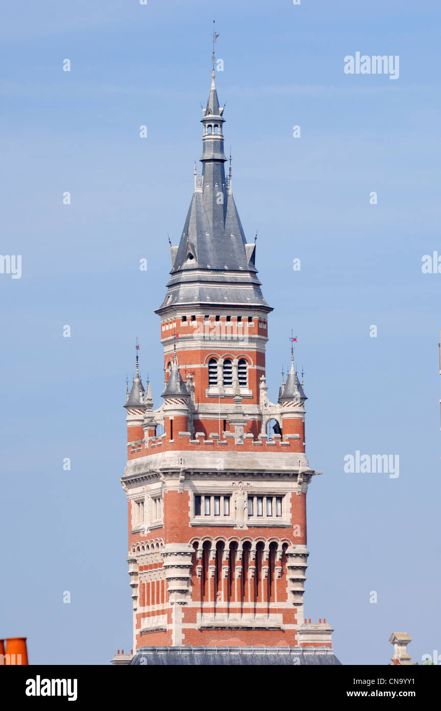 France, Nord, Dunkirk, belfry of the city hall of Dunkirk Stock Photo Alamy