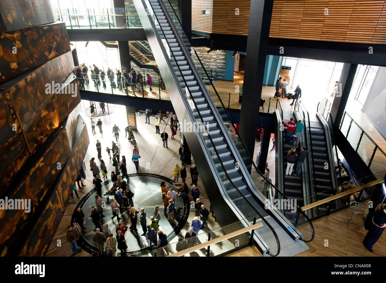 Entrence interior,Titanic Belfast, Signature Building , Titanic Quarter , Stock Photo