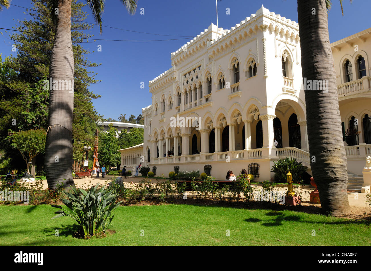 Chile, Valparaiso region, Vina del Mar, Vergara Palace in the Park Quinta Vergara in Vina del Mar Stock Photo