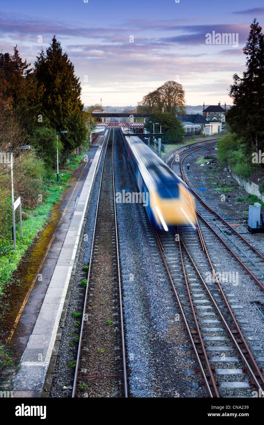 Early morning at a Commuter Station Stock Photo