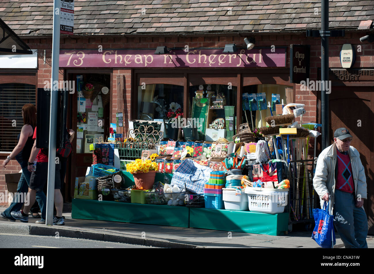 Cheap and Cheerful shop Bewdley Worcestershire England UK Stock Photo