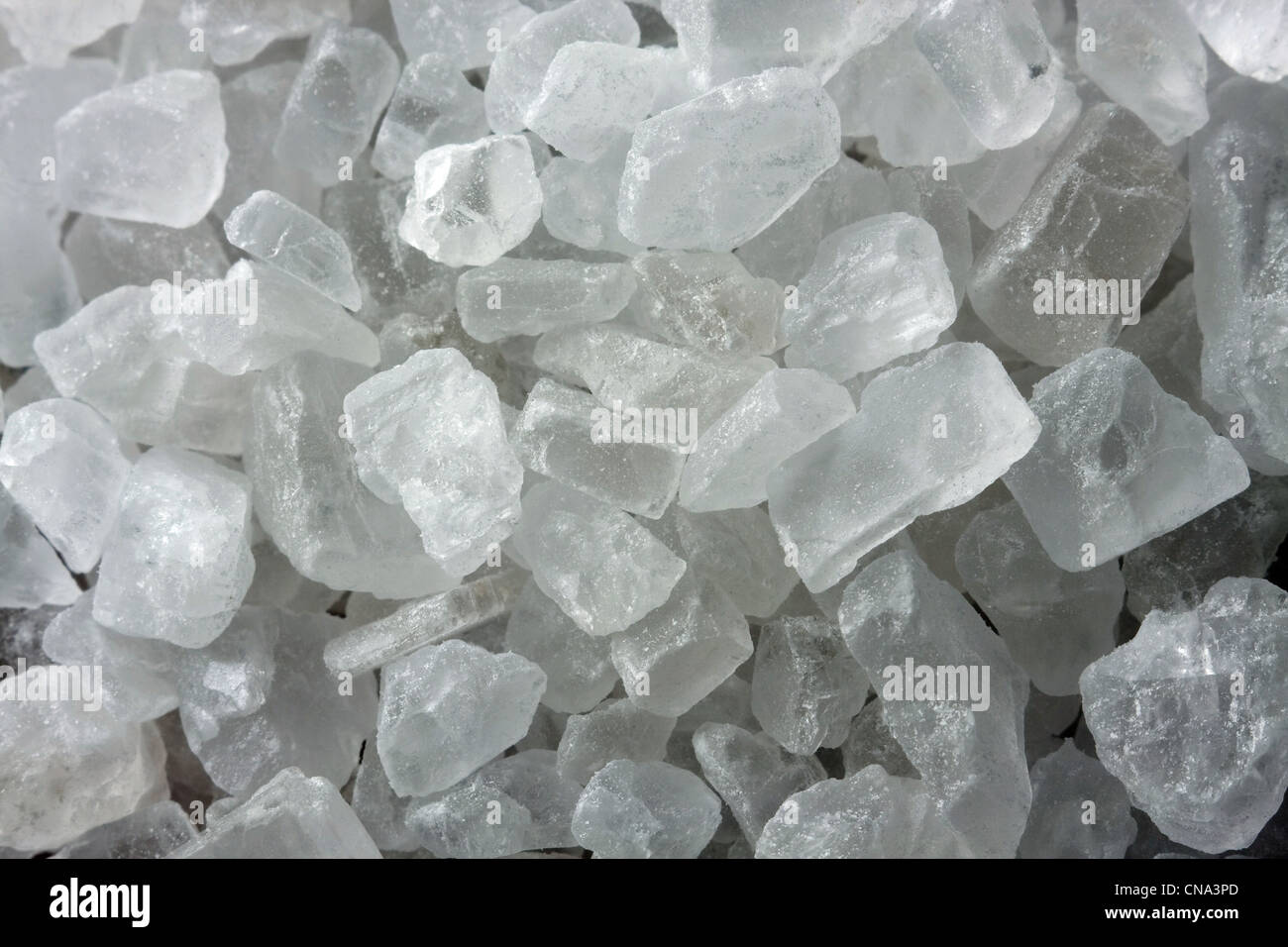 Extreme macro of natural salt crystals Stock Photo