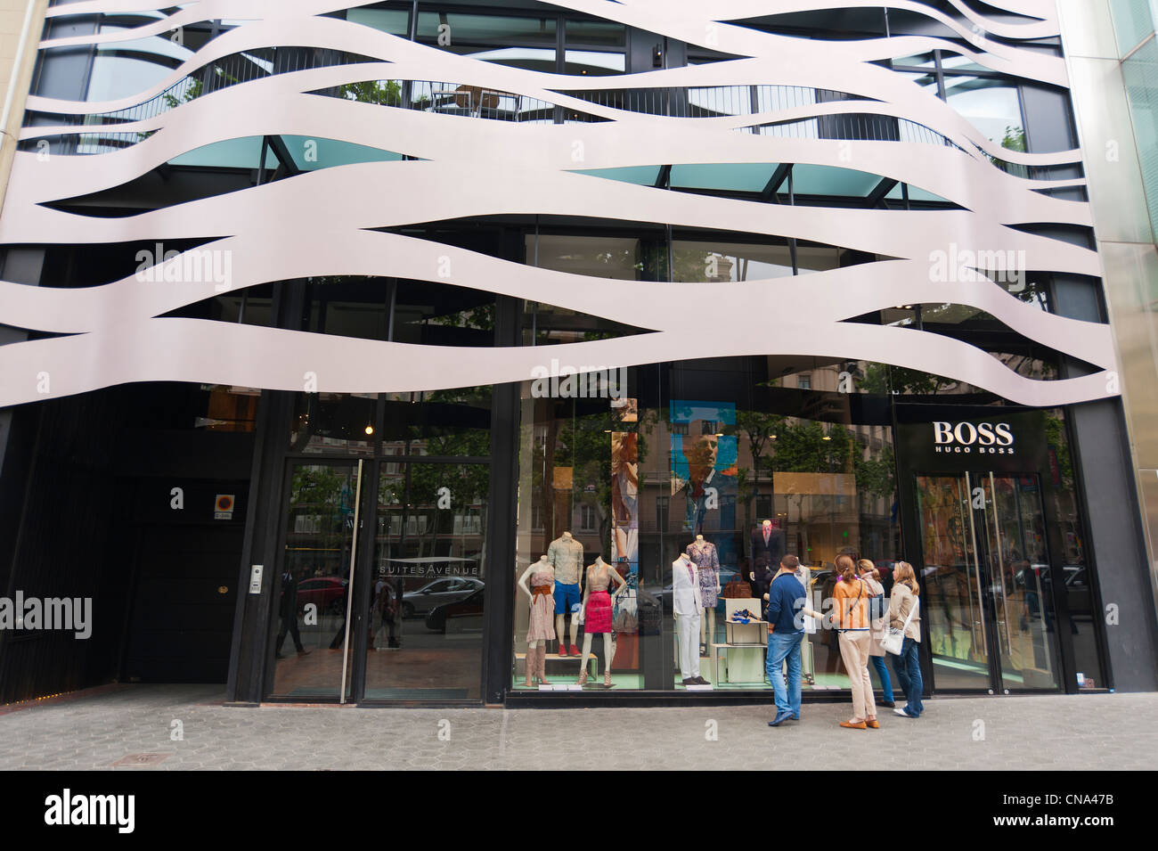 Shopping on Passeig de Gracia in Eixample district, Barcelona, Spain Stock  Photo - Alamy