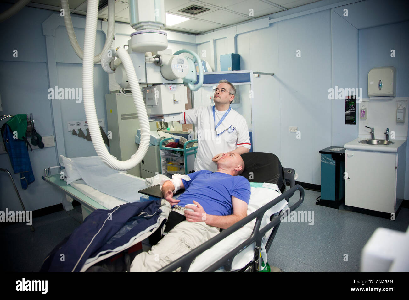 A Radiographer at work in the NHS UK Stock Photo Alamy