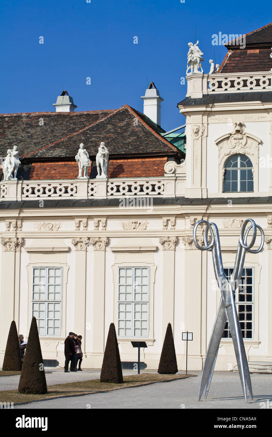 Austria, Vienna, Belvedere Palace Baroque directed by Johann Lukas von Hildebrandt in the early 18th century, lived the Lower Stock Photo