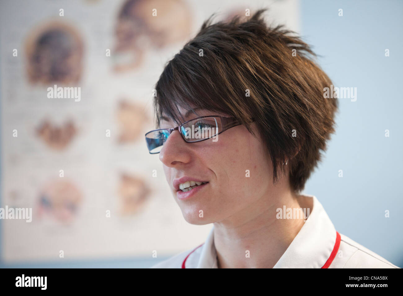 A Radiographer at work in the NHS UK Stock Photo Alamy