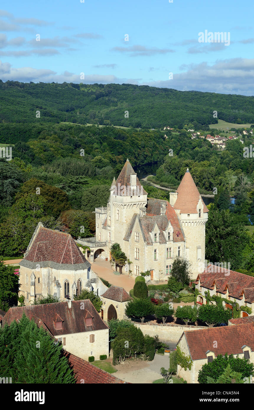 France, Dordogne, Perigord Noir, Dordogne Valley, Castelnaud la Chapelle, Chateau des Milandes, the French dancer Josephine Stock Photo