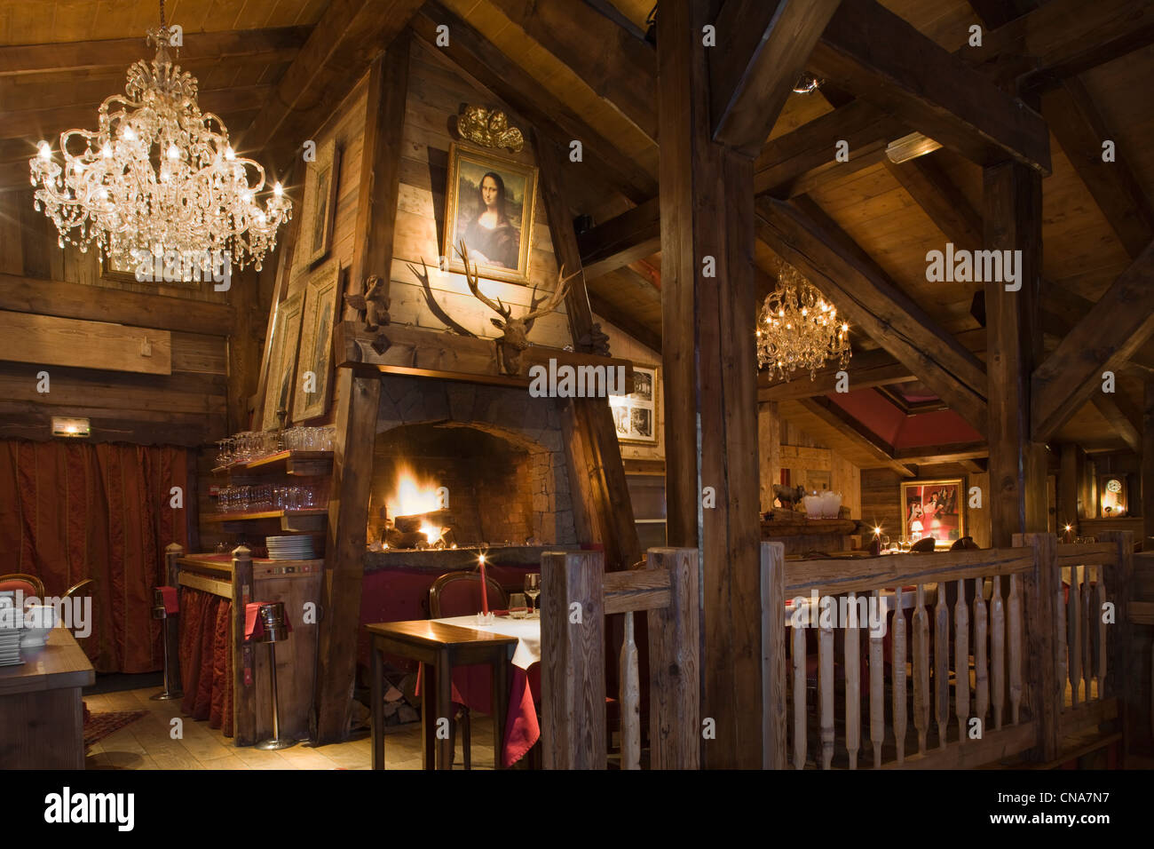 France, Haute Savoie, Chamonix, Restaurant L'Impossible Stock Photo
