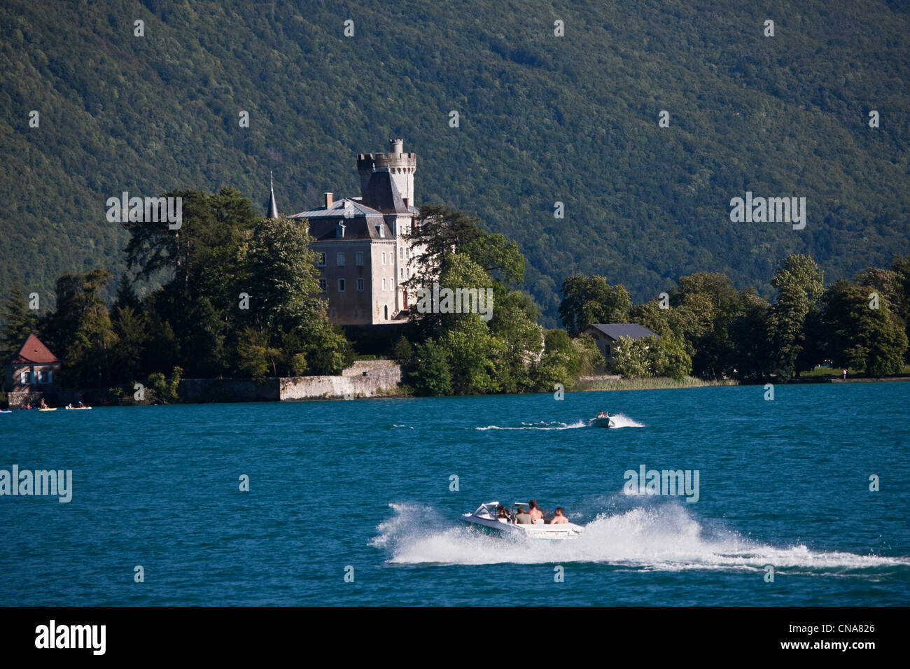 France, Haute Savoie, Lake Annecy, Duingt, Castle Duingt Stock Photo
