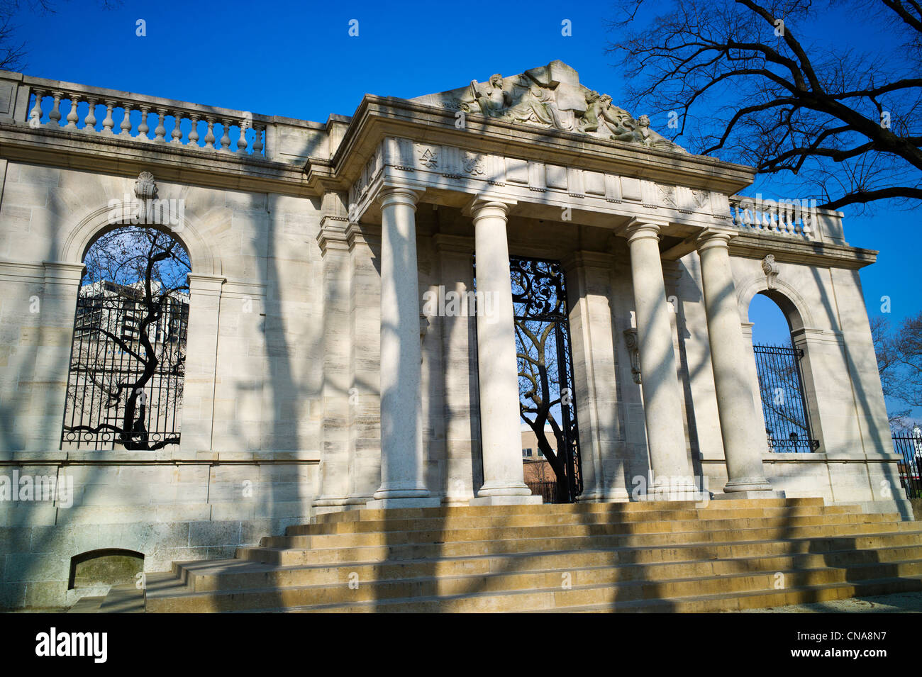 The Rodin Museum features the work of famous sculpture August Rodin, built in 1929 by Jules Mastbaum, Philadelphia, Pennsylvania Stock Photo