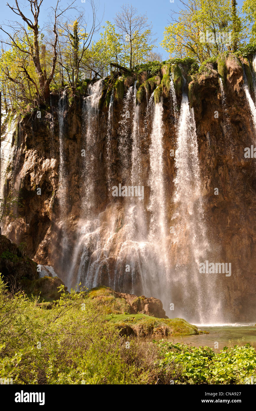 Plitvice water falls. Plitvice ( Plitvička ) Lakes National Park, Croatia. A UNESCO World Heritage Site Stock Photo
