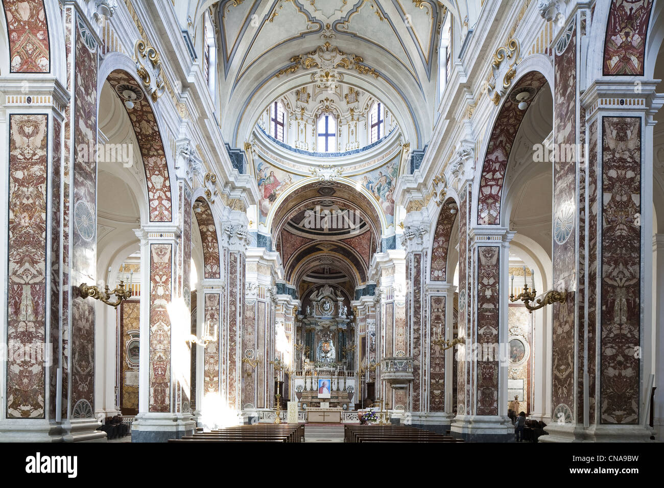 Italy, Puglia, Bari province, Monopoli, Basilica di Maria Santissima della Madia, Duomo entirely rebuilt in the 18th century Stock Photo