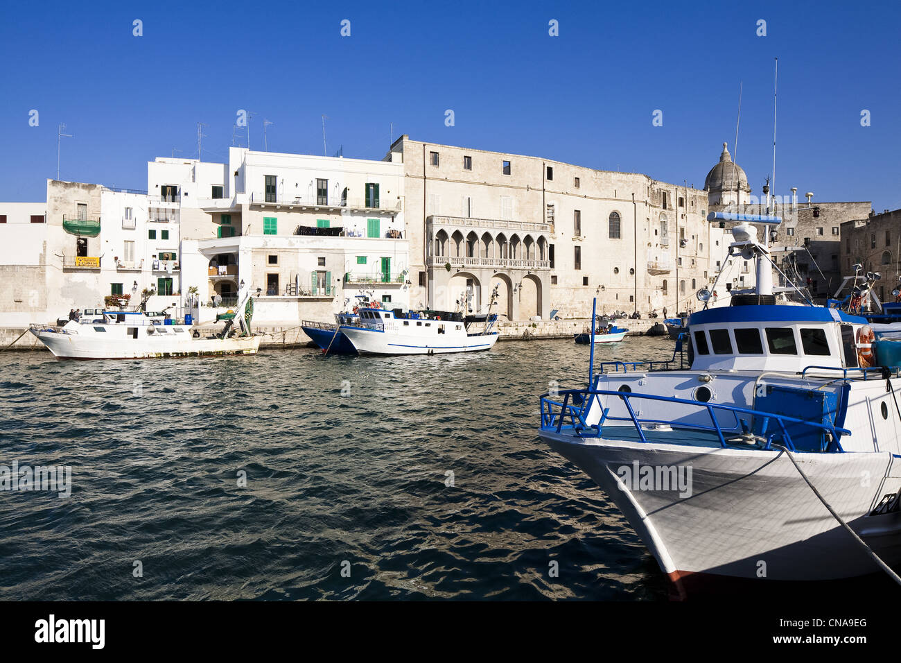 Italy, Puglia, Bari province, Monopoli, port Stock Photo