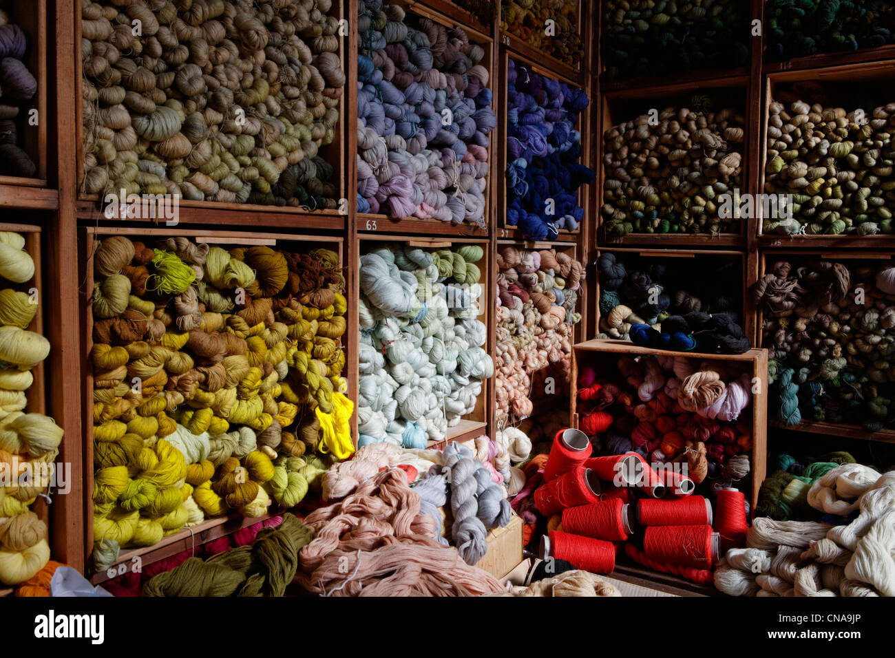 France, Creuse, Aubusson, St Jean Tapestry Factory, Aubusson tapestry work is listed as