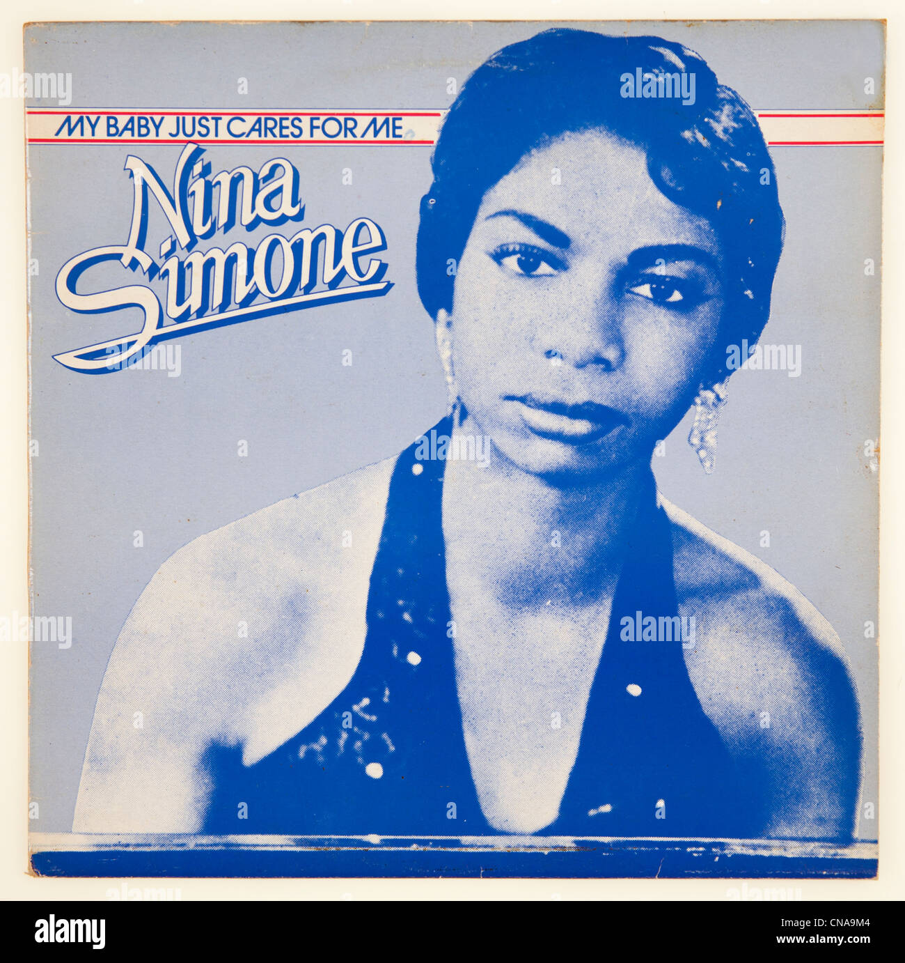 Cover of vinyl compilation album My Baby Just Cares For Me by Nina Simone, released on Charly Records Stock Photo