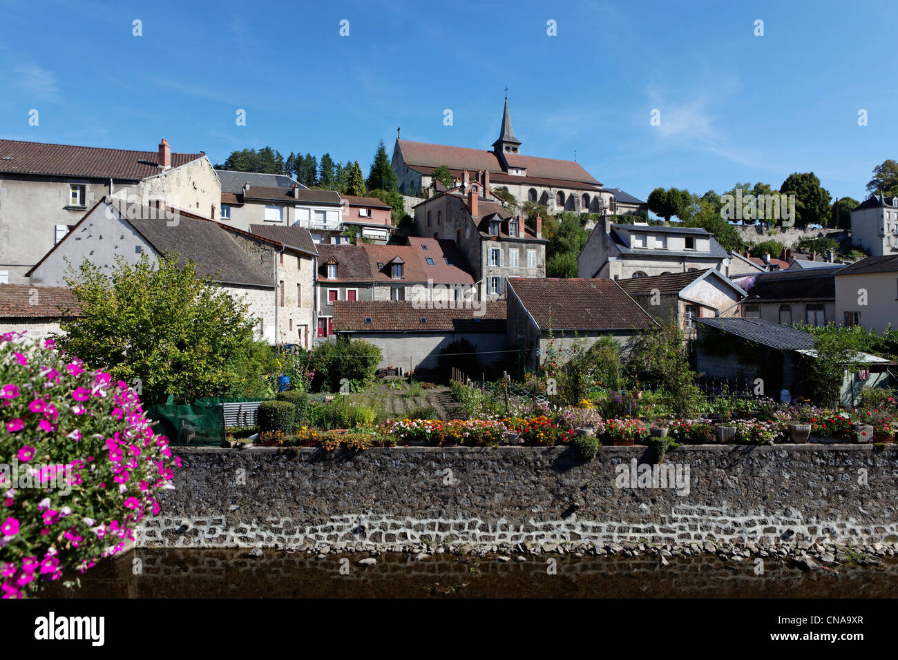 France, Creuse, Aubusson, Sainte Croix church Stock Photo