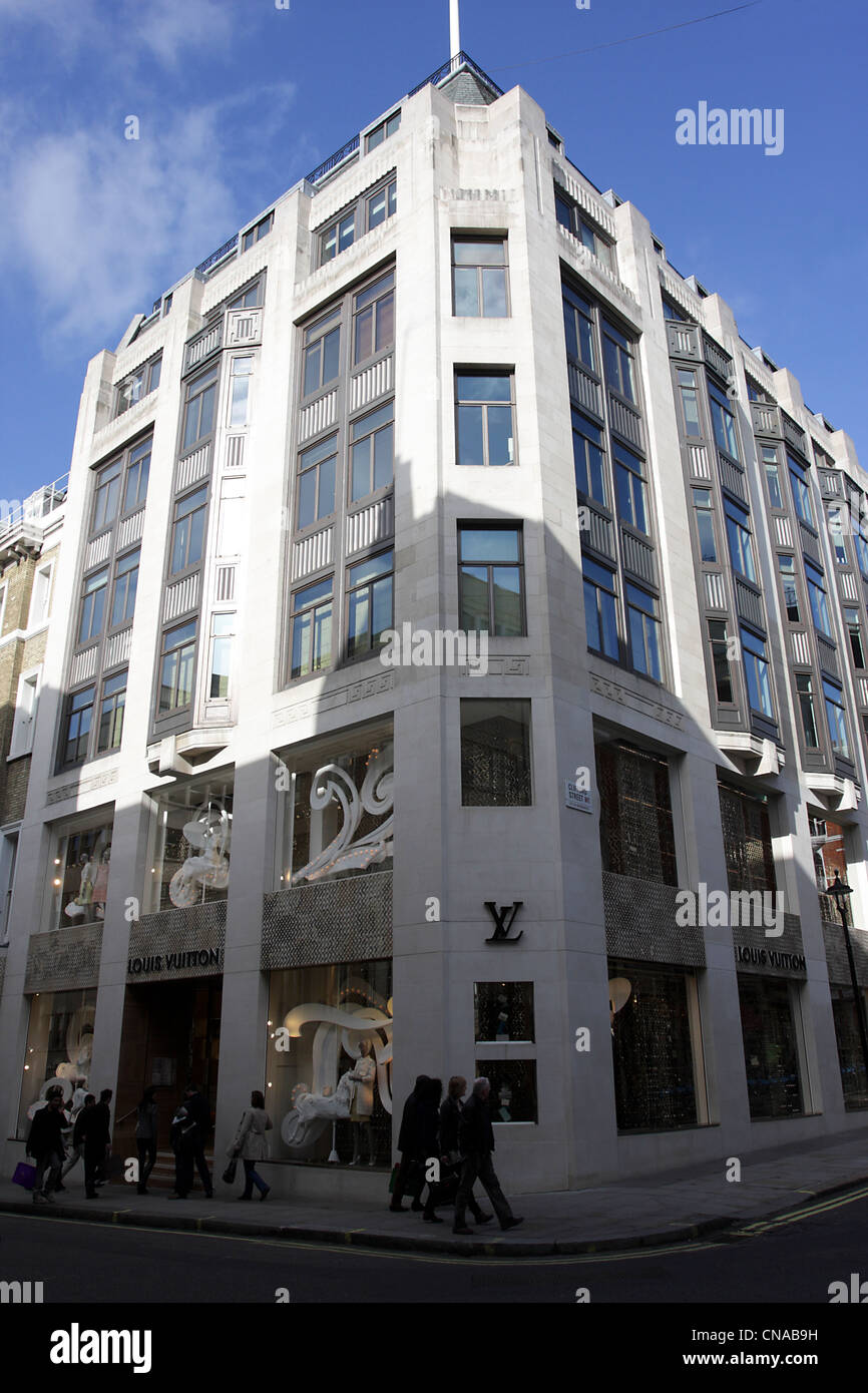 Front facade of Louis Vuitton Flagship store in New Bond Street, London  Stock Photo - Alamy