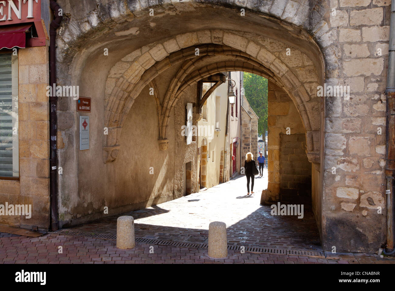 France, Allier, Montlucon, street of Doyenne, medieval district Stock Photo