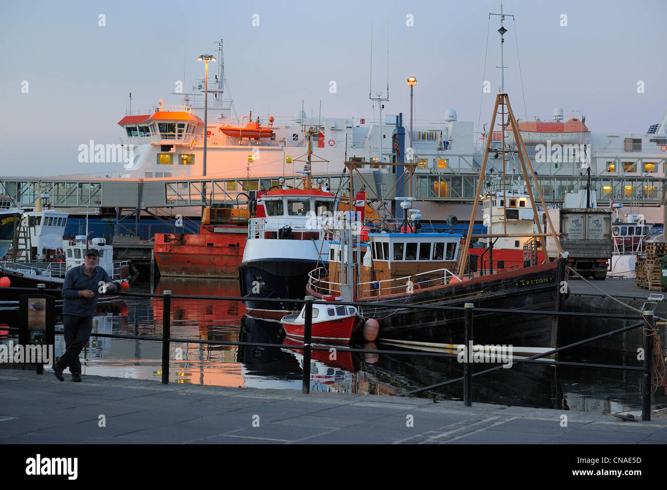 United Kingdom, Scotland, Orkney Islands, Mainland Island, port of Stromness Stock Photo