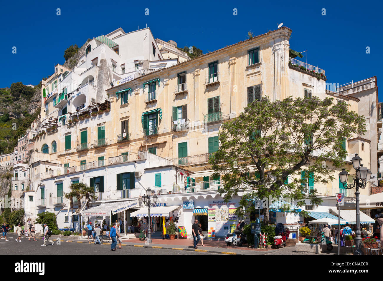 Italy, Campania, Amalfi Coast, listed as World Heritage by UNESCO Amalfi, sea front Stock Photo