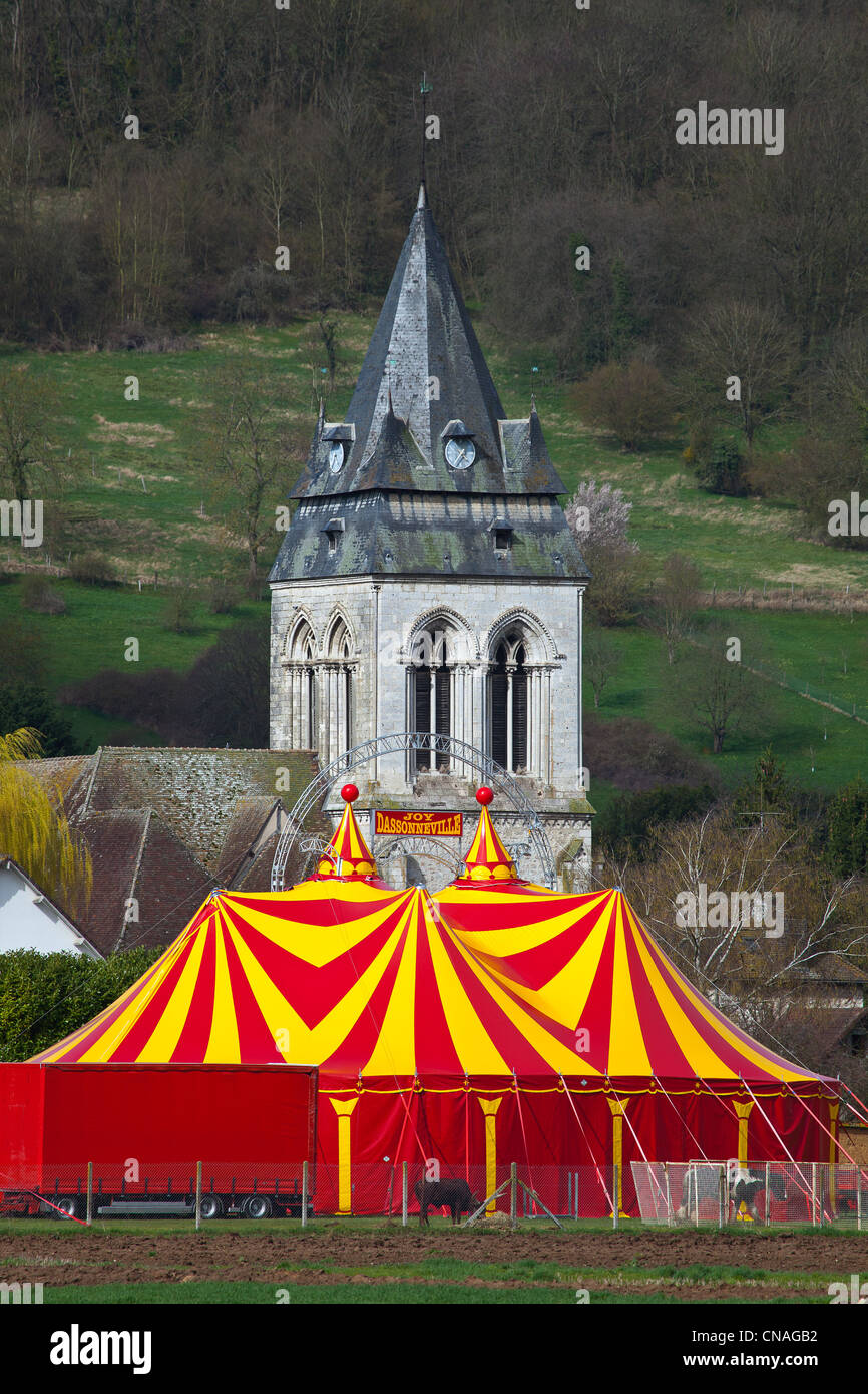 France, Eure, circus in Saint Pierre d'Autils Stock Photo - Alamy