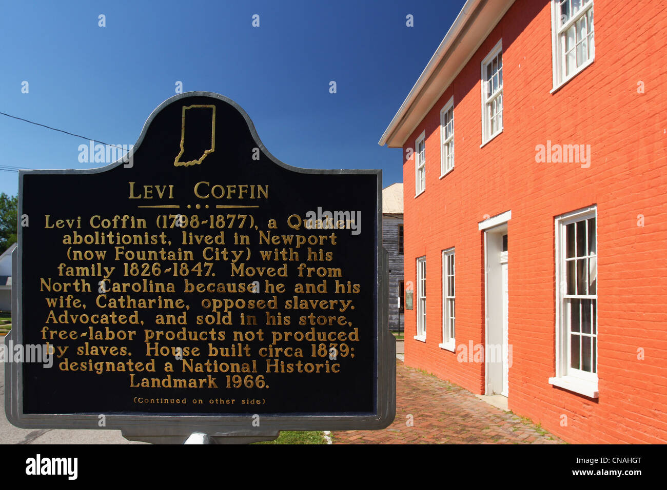 Levi Coffin House. Stock Photo