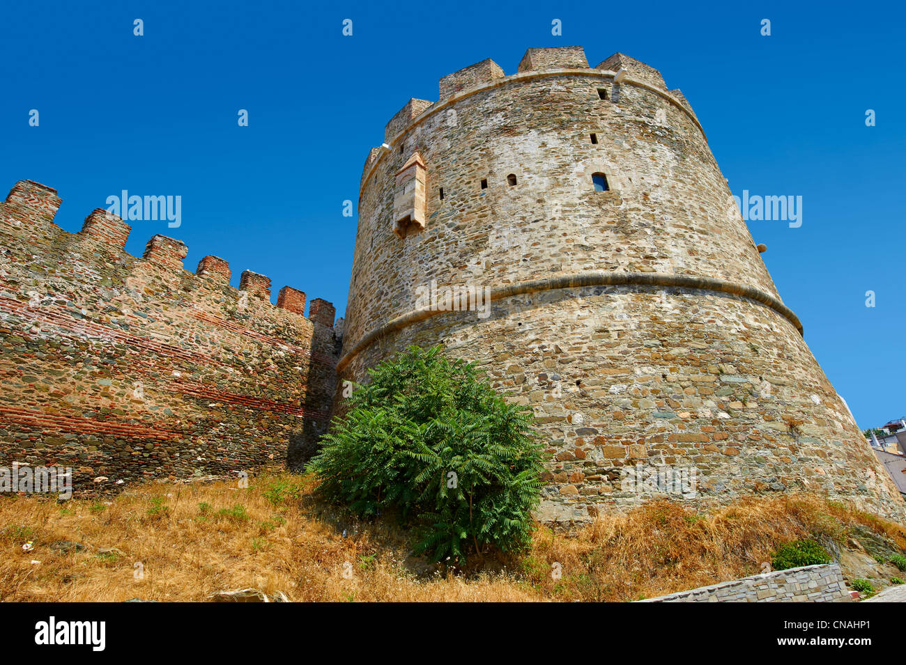 Byzantine Walls of Thessaloniki, Greece. A UNESCO World Heritage Site Stock Photo
