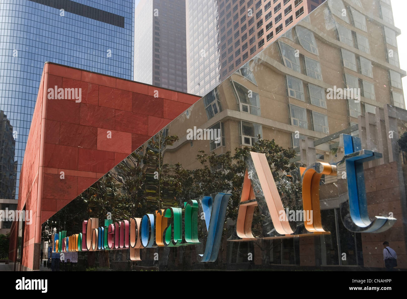 United States, California, Los Angeles, Downtown, Bunker Hill, the MOCA Museum of Contemporary Art by the architect Arata Stock Photo