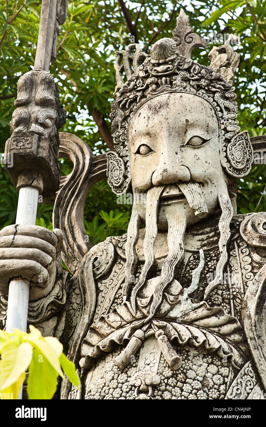 Thailand, Bangkok, Wat Pho statue Stock Photo