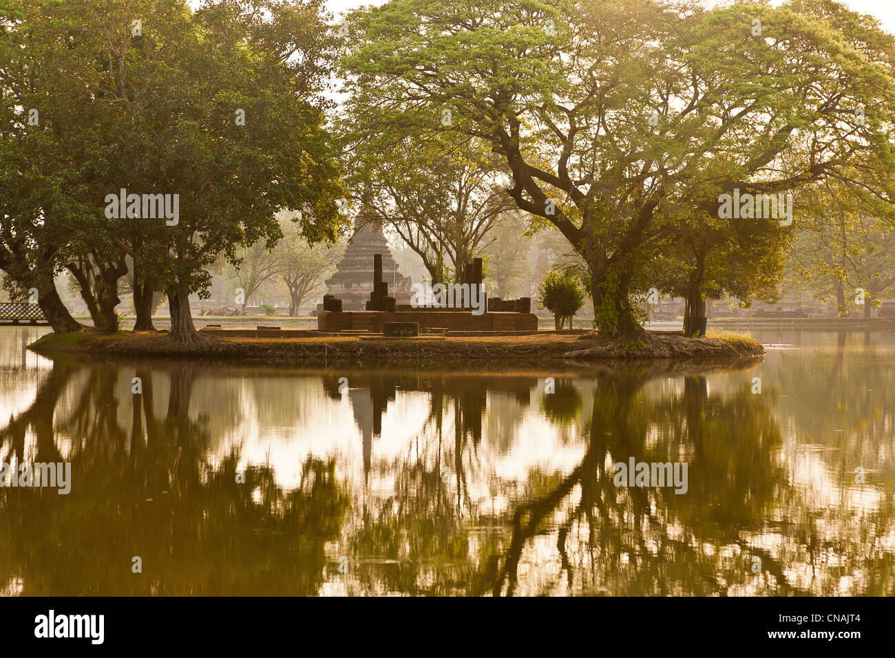 Thailand, Sukhothai province, Sukhothai Historical Park listed as World Heritage by UNESCO, temple Stock Photo