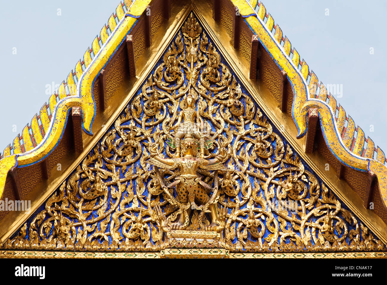 Thailand, Bangkok, Wat Phra Kaeo, Vishnu riding Garuda Stock Photo