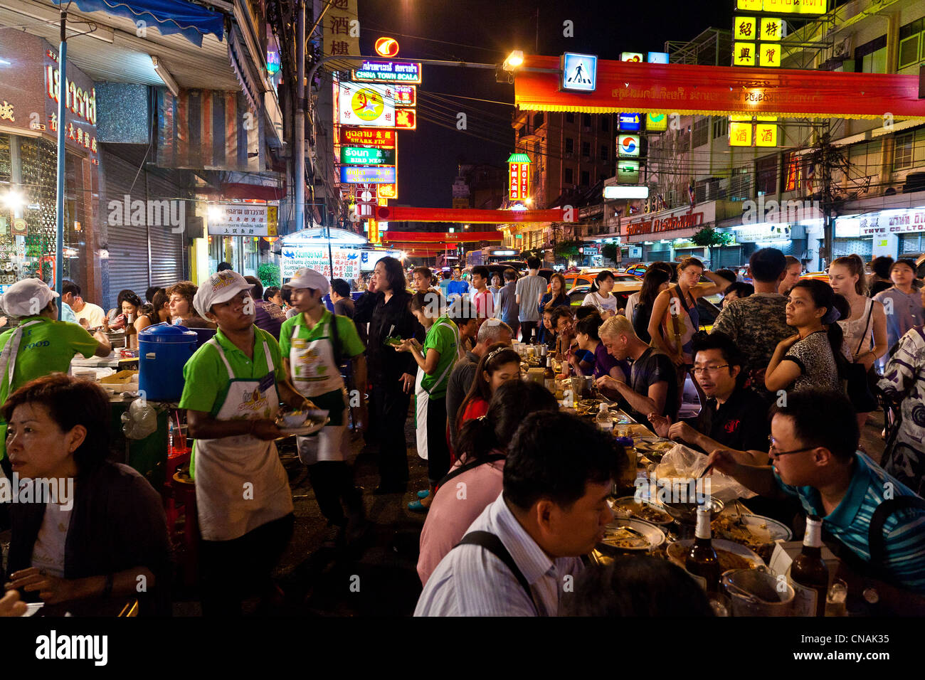 Thailand, Bangkok, restaurants in Chinatown Stock Photo