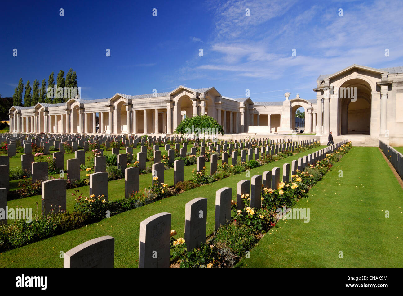 France, Pas de Calais, Arras, Military Cemetery of the Faubourg d'Amiens, graves of 2651 British and Commonwealth soldiers Stock Photo