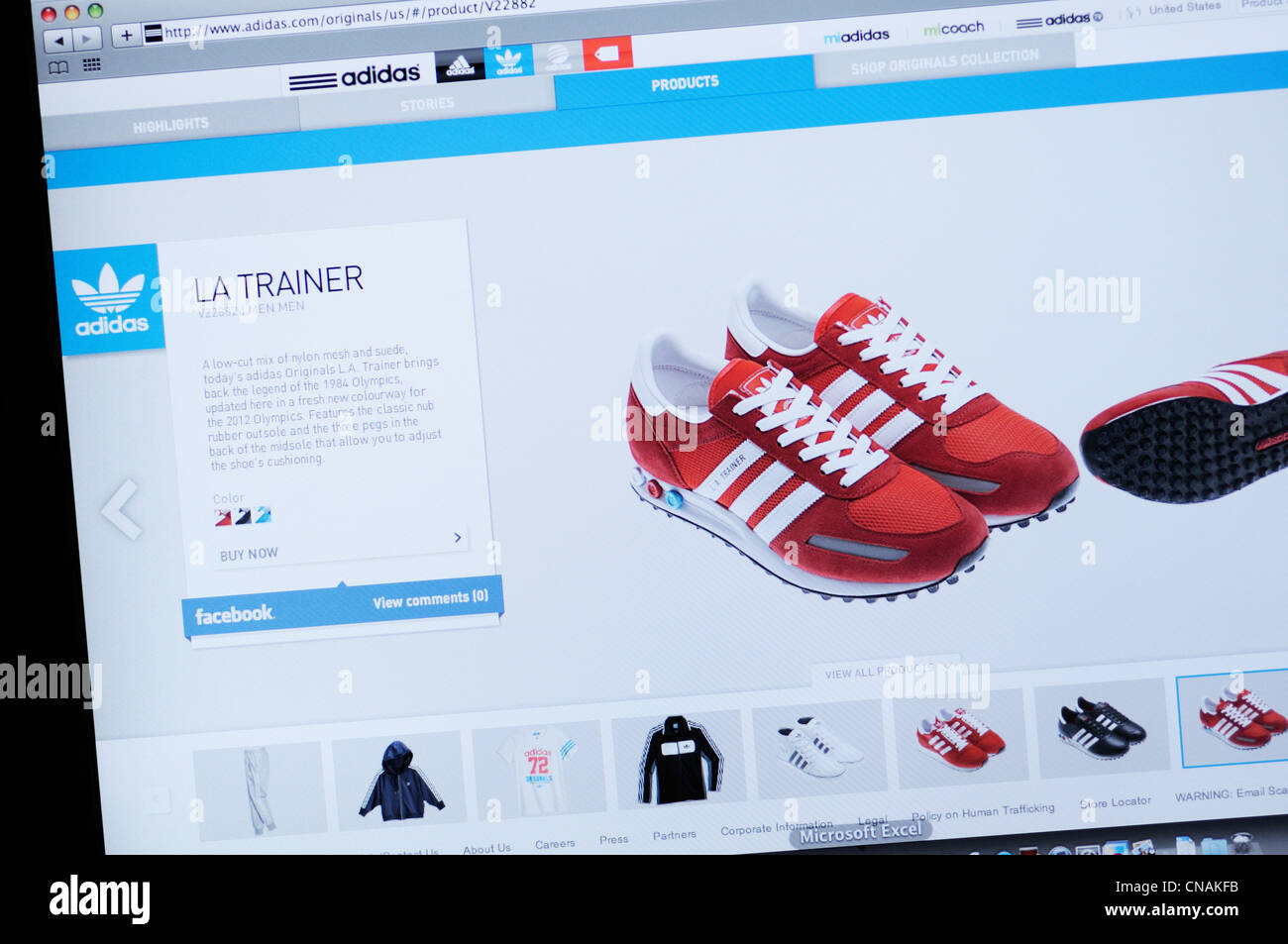 Adidas website screen shot hi-res stock photography and images - Alamy