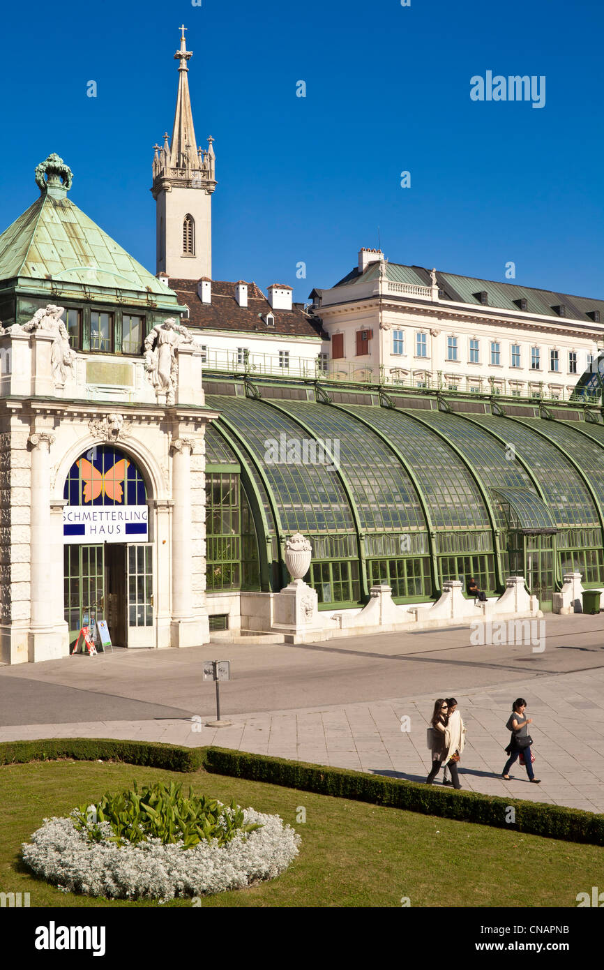 Austria, Vienna, historic center listed as World Heritage by UNESCO, Hofburg Palace, Burggarten, Palmenhaus, imperial Stock Photo