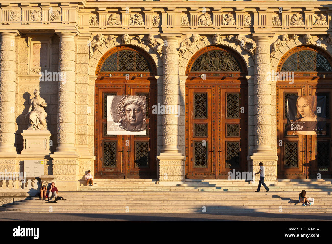 Austria, Vienna, Ring, Kunsthistorisches museum built in 1891 by Carl von Hasenauer and Gottfried Semper for the Habsbourg Stock Photo