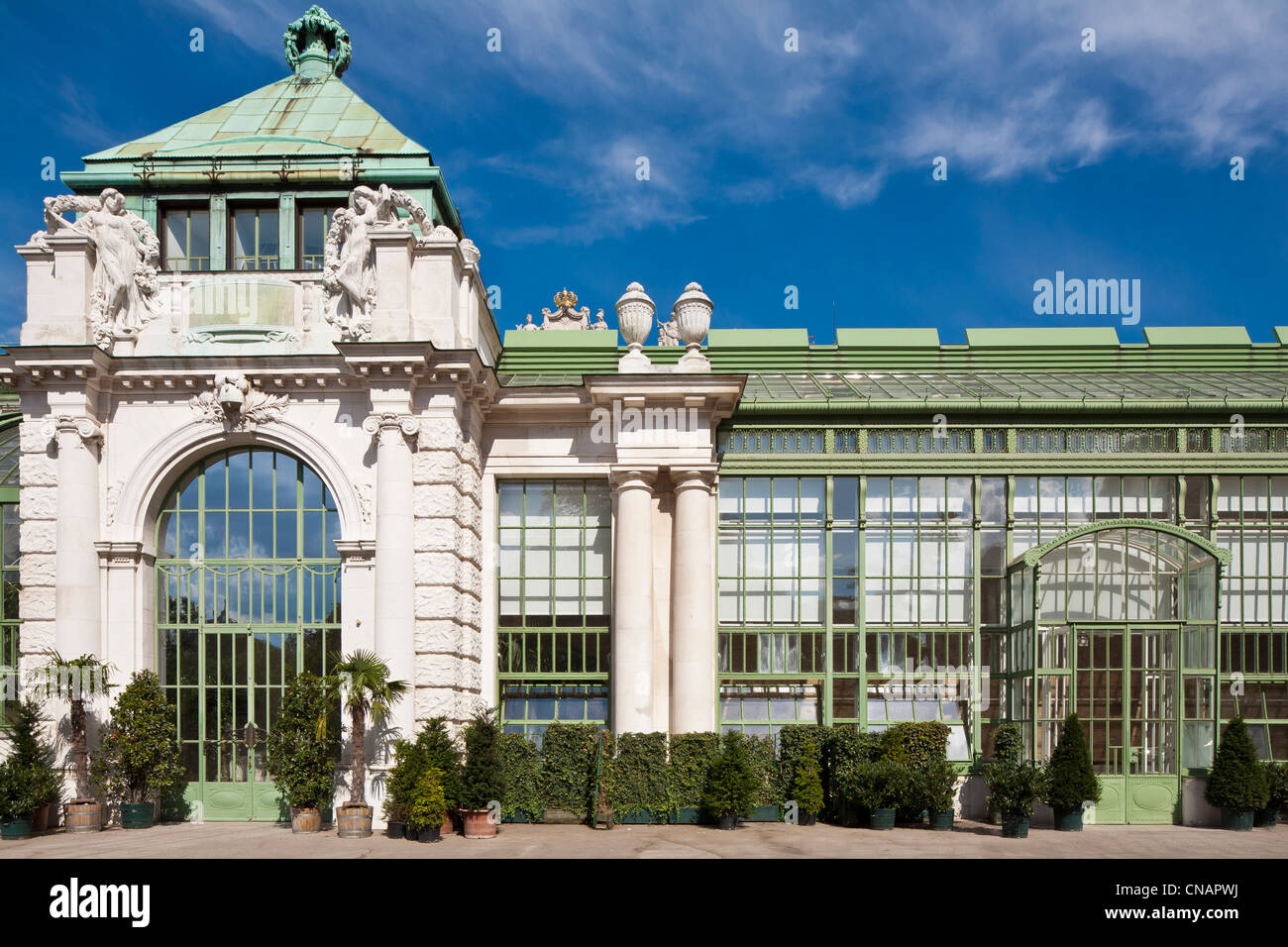 Austria, Vienna, historic center listed as World Heritage by UNESCO, Hofburg Palace, Burggarten, Palmenhaus, imperial Stock Photo