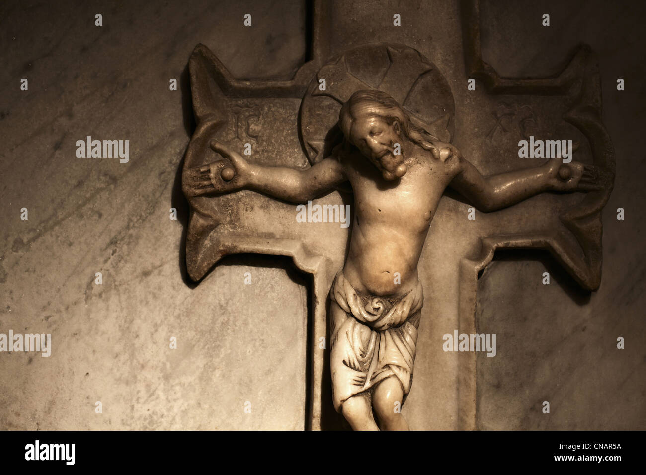 Italy, Puglia, Bari, crucifix in the basilica of San Nicola Stock Photo