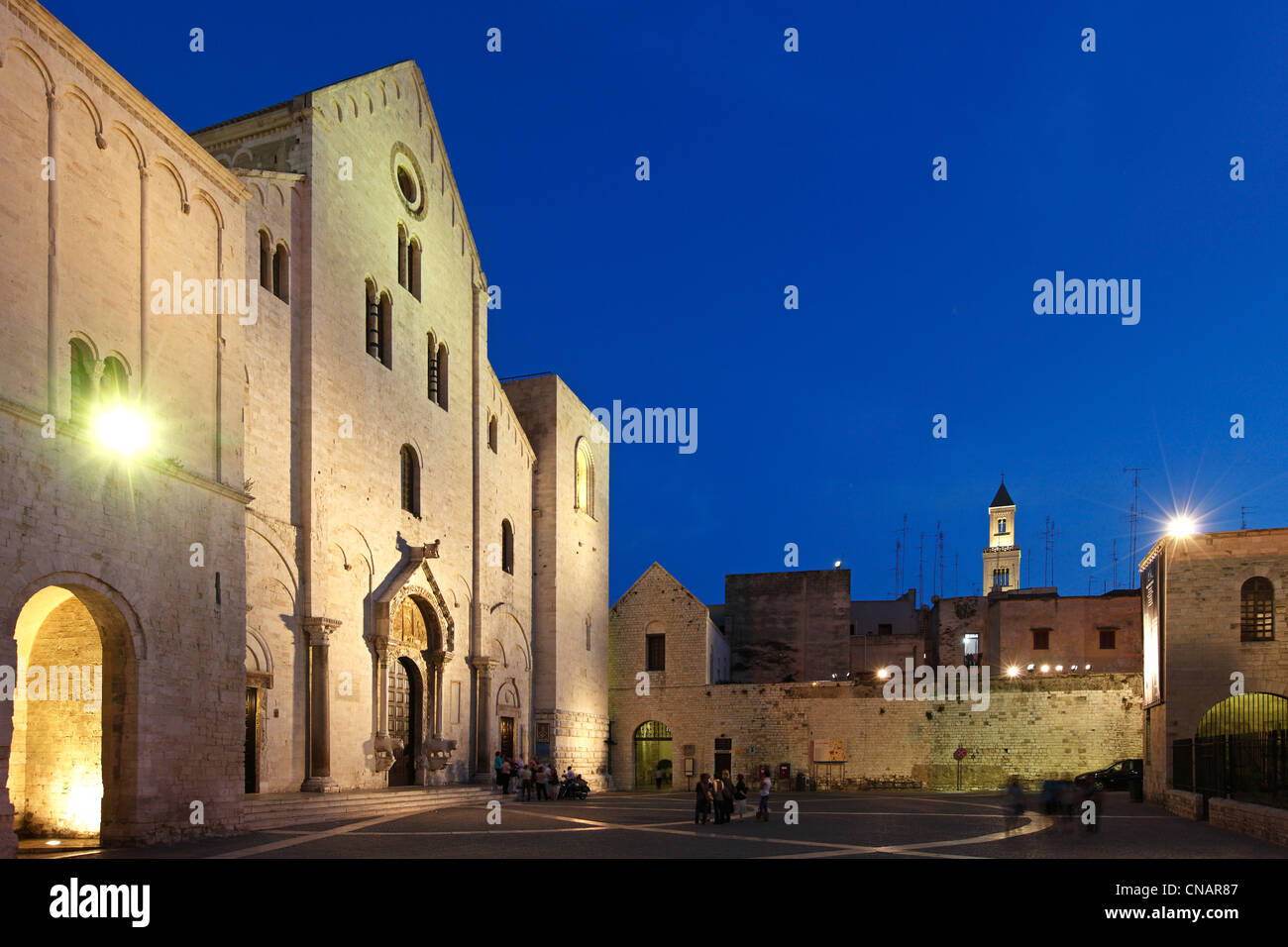 Italy, Puglia, Bari, the old town, Basilica di San Nicola (St Nicholas Basilica) built between 1087 and 1197, during the Stock Photo
